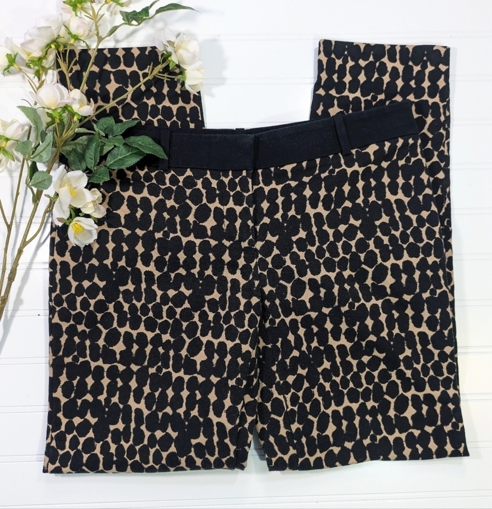 Loft Animal Print Zoe Slim Ankle Pants